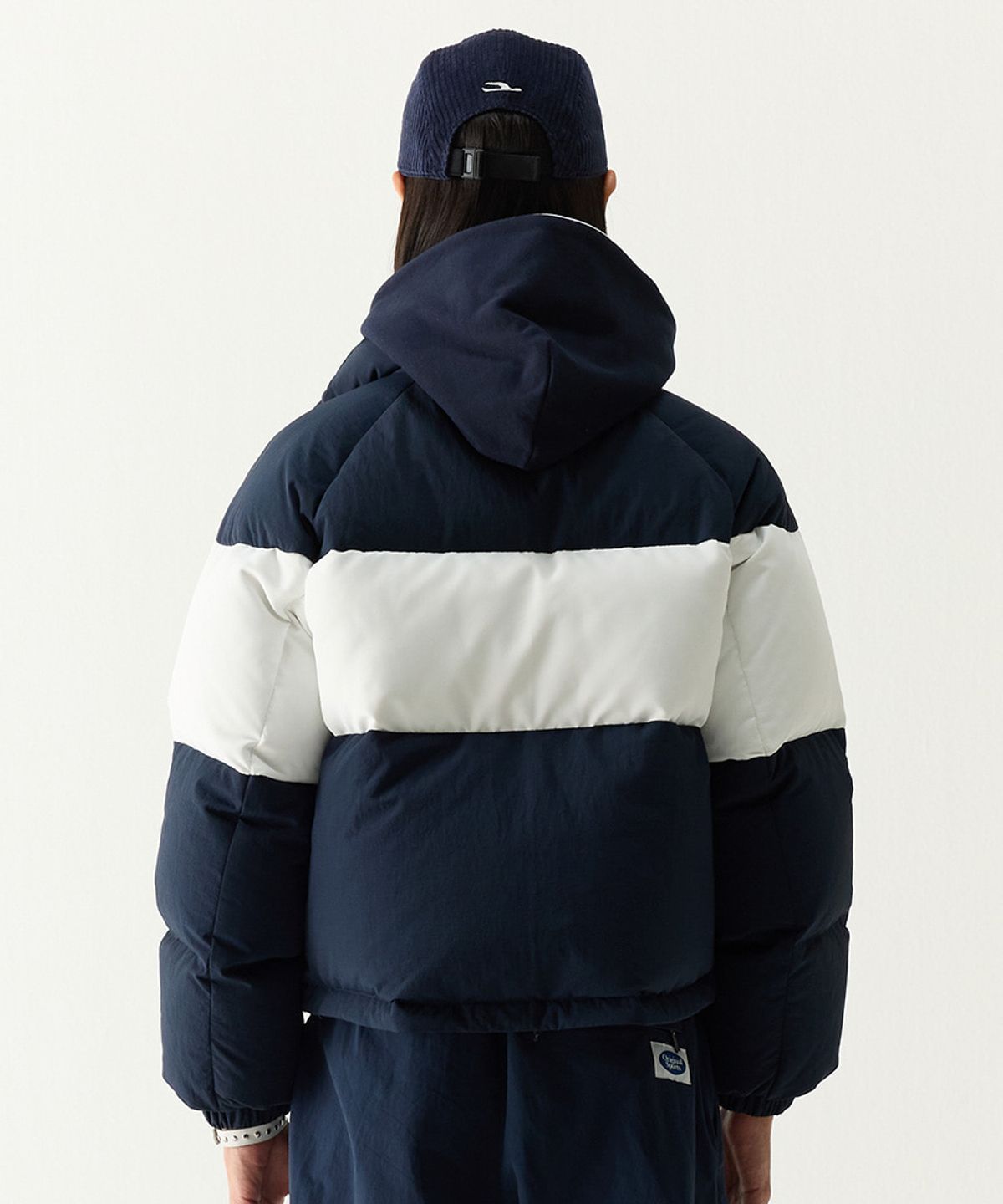 프로-스펙스(PRO-SPECS) [WOMEN] COLOR BLOCK DOWN JACKET NAVY