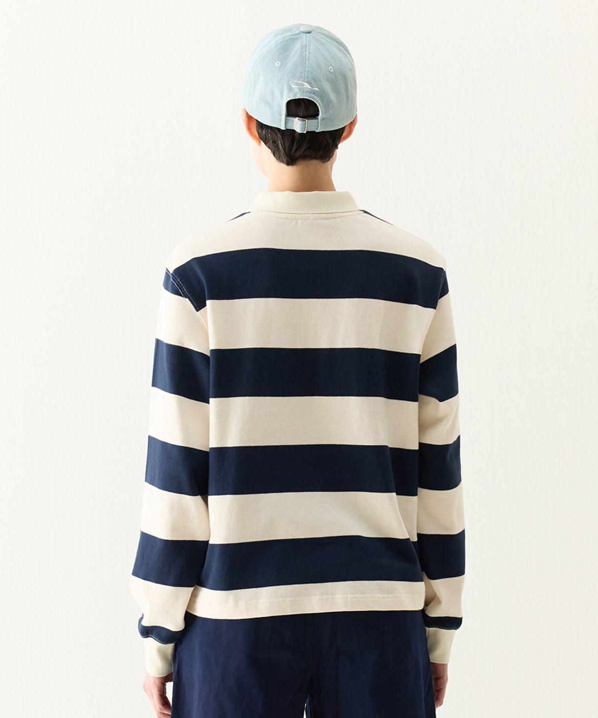 프로-스펙스(PRO-SPECS) [WOMEN] STRIPE RUGBY SHIRT NAVY