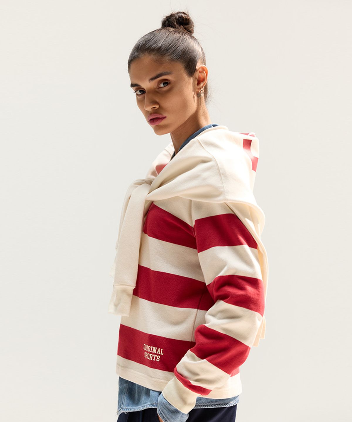 프로-스펙스(PRO-SPECS) [WOMEN] STRIPE RUGBY SHIRT REDE