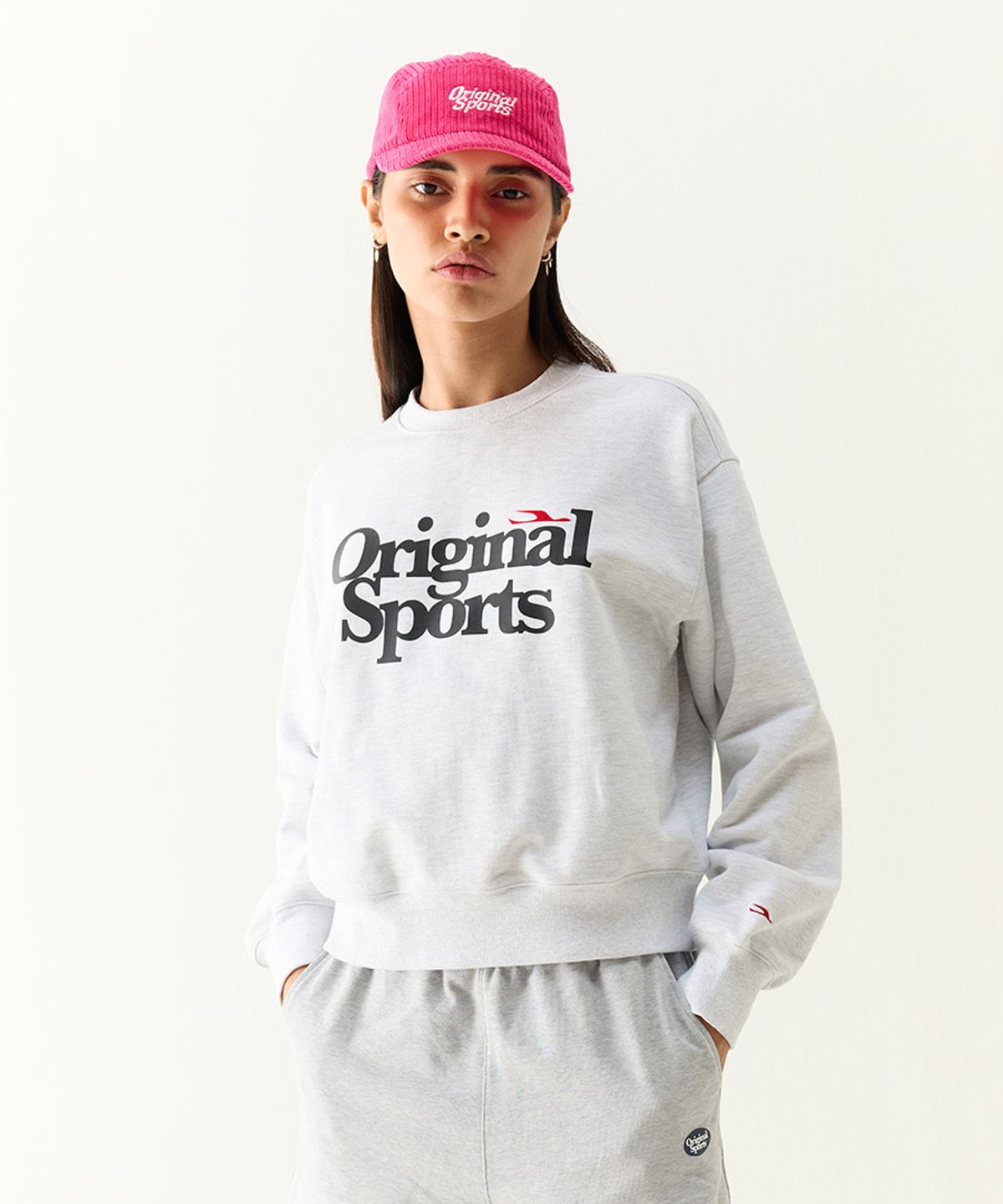 프로-스펙스(PRO-SPECS) [WOMEN] CLASSIC LOGO CREWNECK LTGY