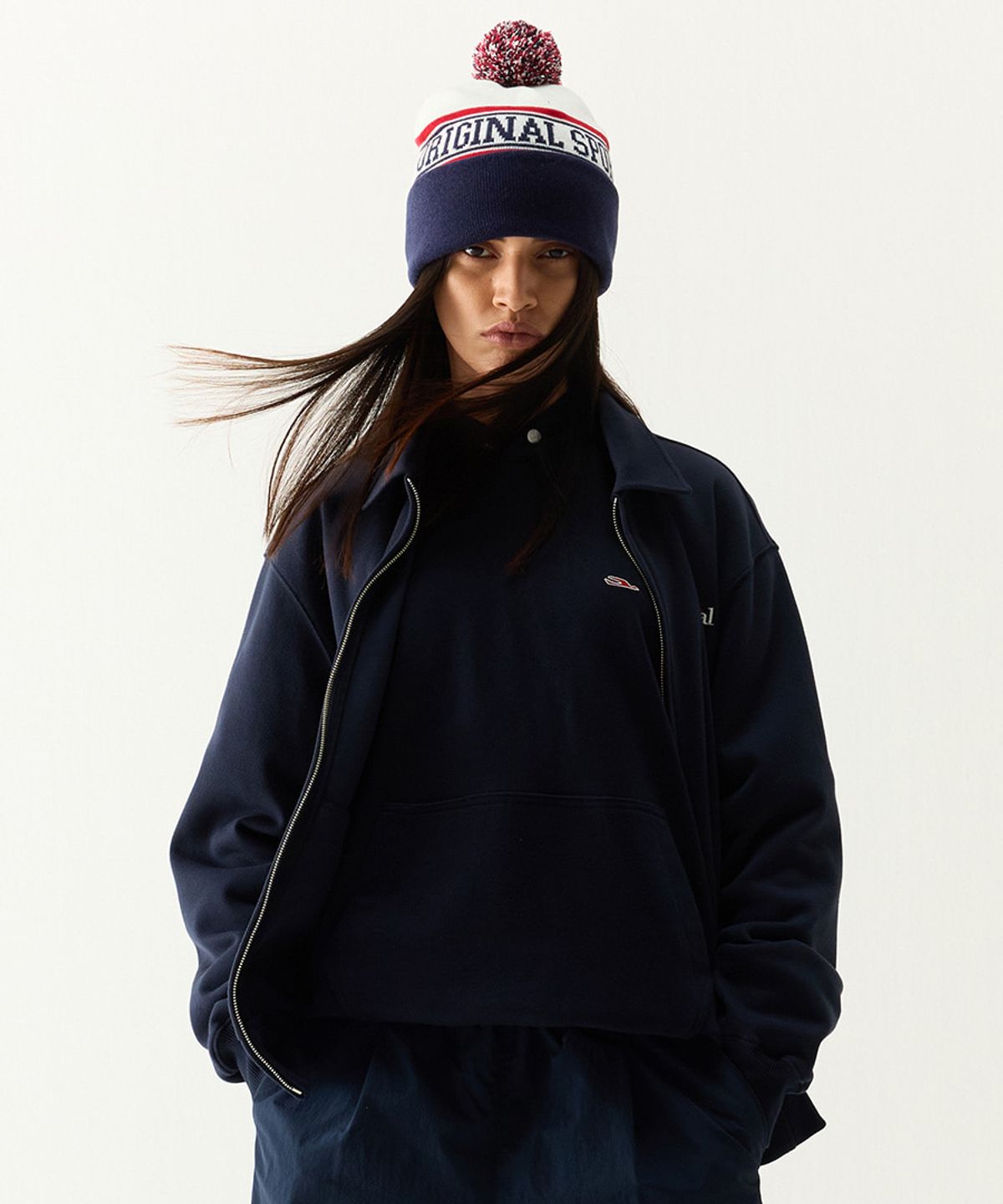 프로-스펙스(PRO-SPECS) SWEAT ZIP-UP JACKET NAVY