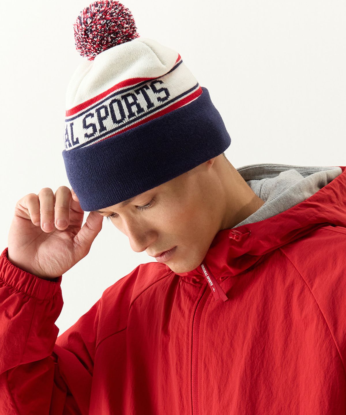 프로-스펙스(PRO-SPECS) GRAPHIC POM POM BEANIE WHTE
