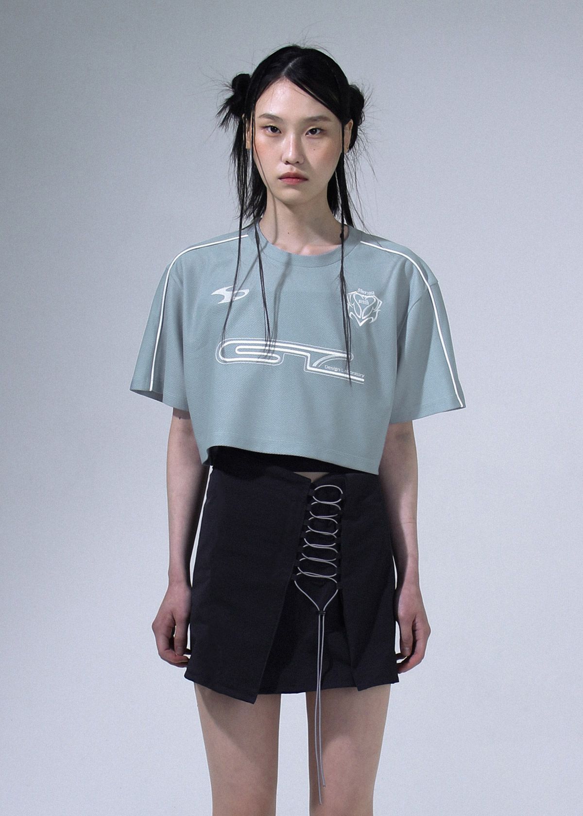세니크(SENIK) Wrap String Skirt - Grey