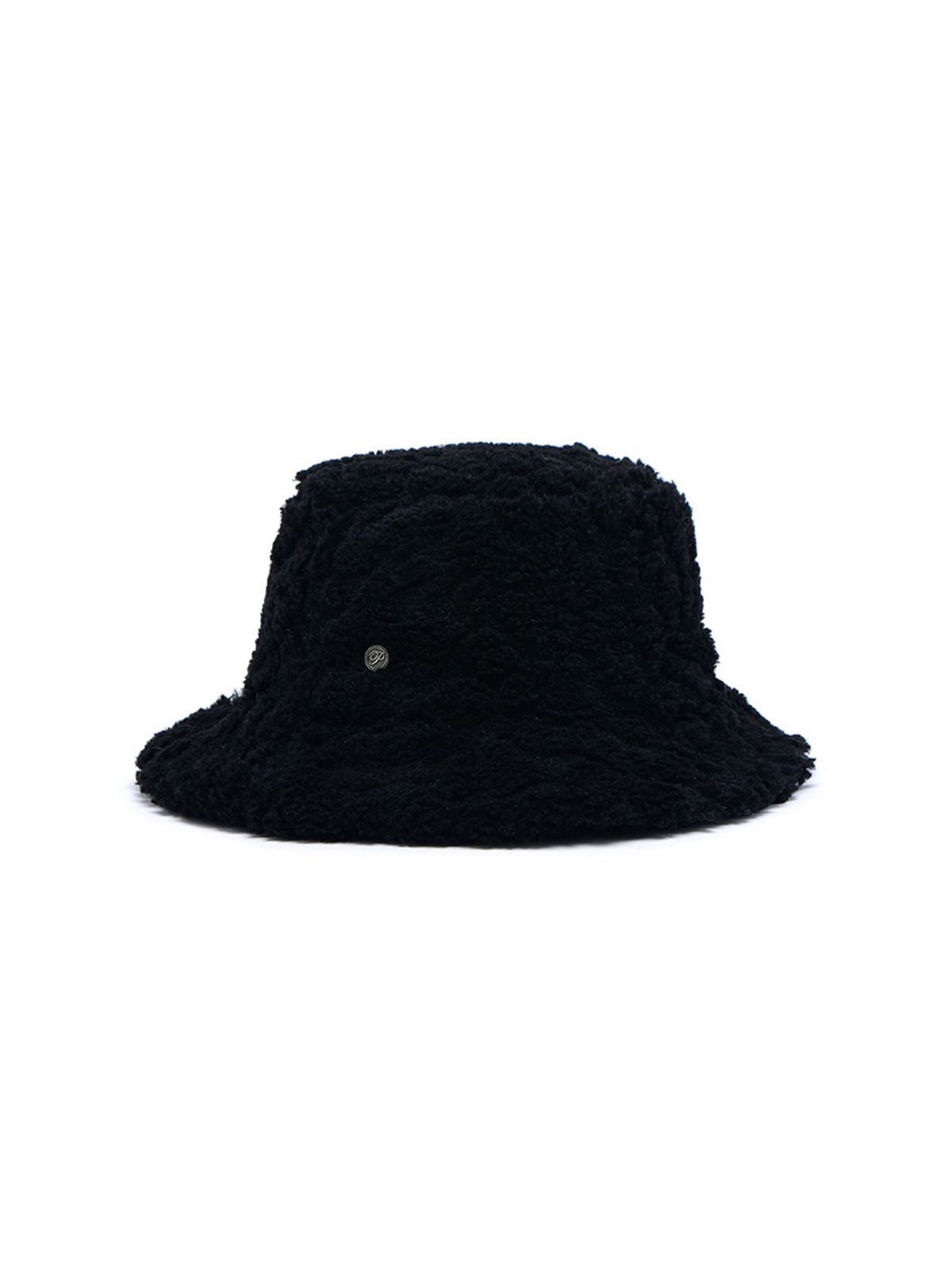 포에지담(POESIEDAME) PEBBLE FUR BUCKET HAT IN BLACK
