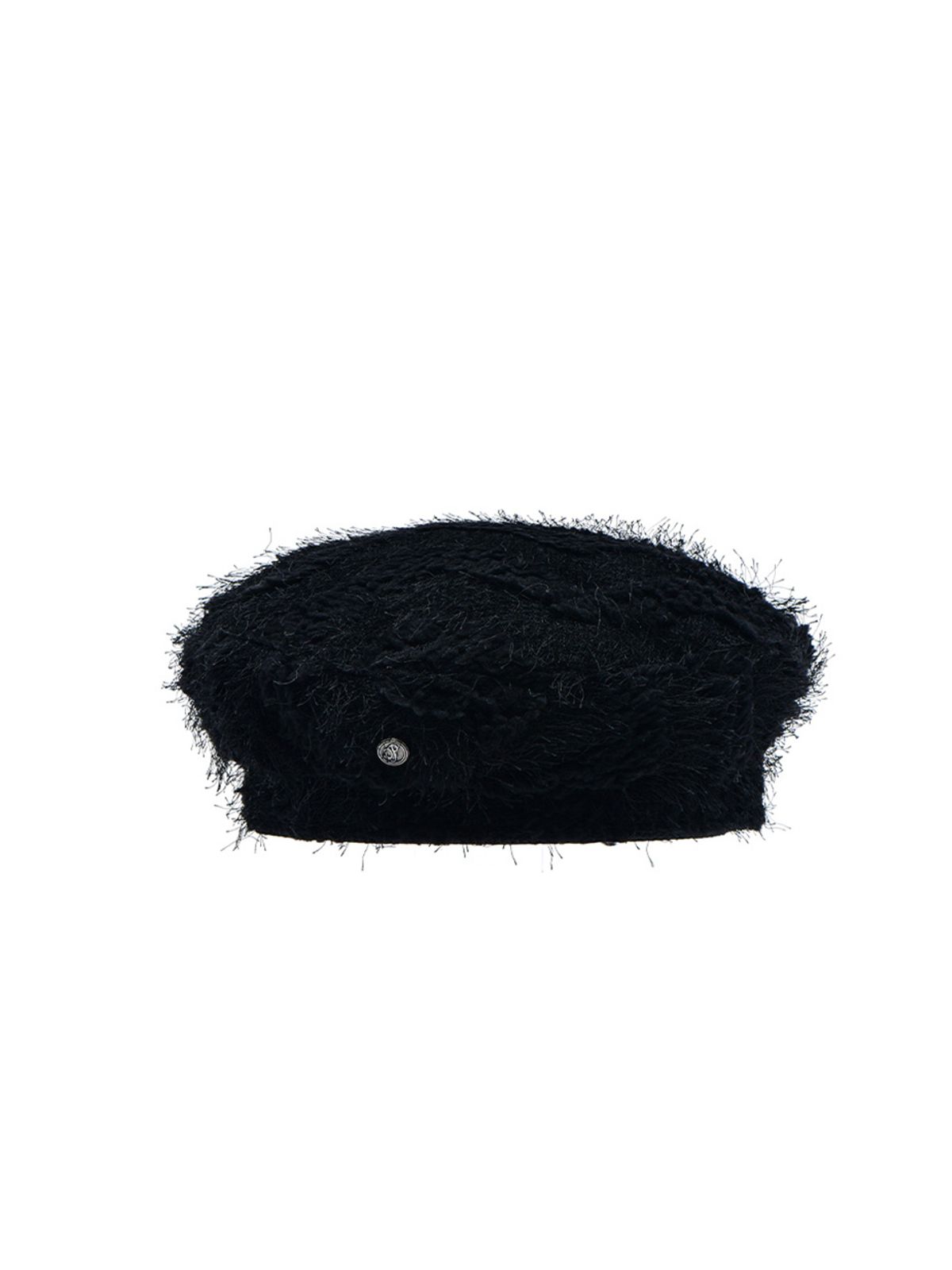 포에지담(POESIEDAME) WAVY FRINGE BERET IN BLACK