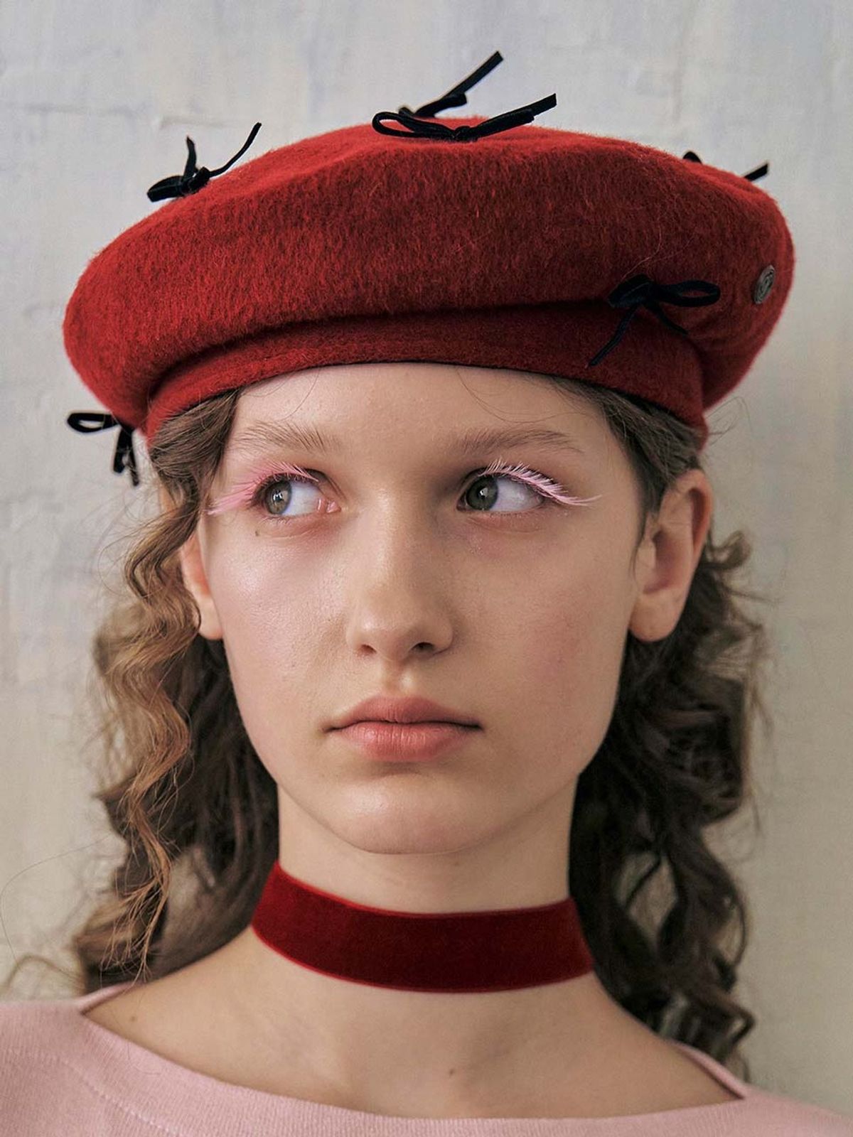 포에지담(POESIEDAME) BOW BERET IN RED