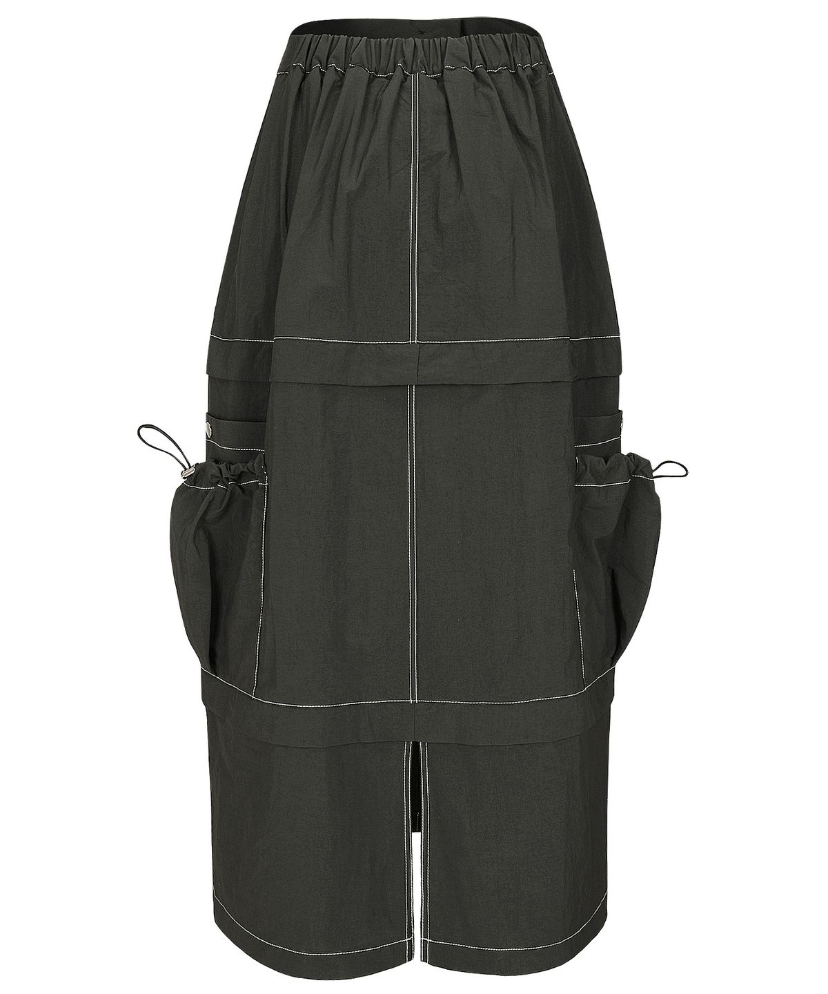 플라즈마스페어(PLASMA SPHERE) LAYER SKIRT IN DARK GREY(카고 롱 스커트)