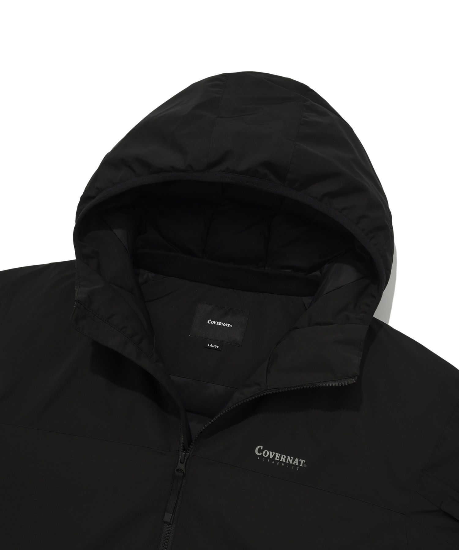 [COVERNAT]★韓国人気★RDS COVERLIGHT PACKABLE HOODE DOWN Covernat Unisex RDS Civic Hoodie Short Puffer Black | Puffer