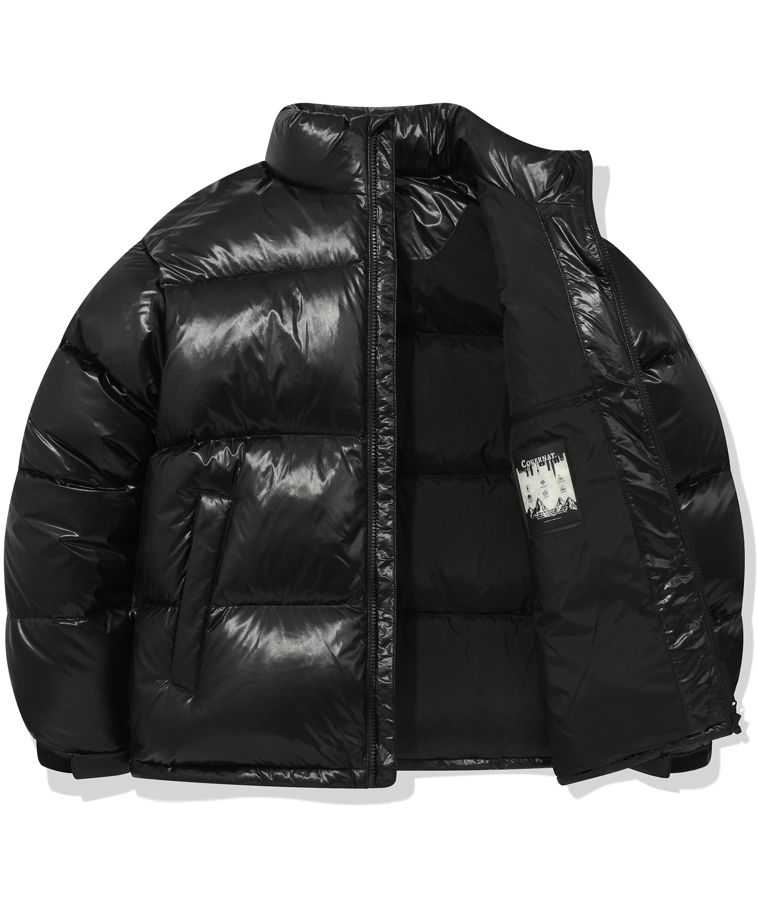 MUSINSA | COVERNAT RDS Civic Glossy Short Puffer Black
