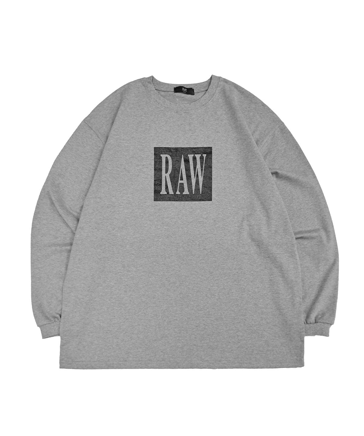 로우랩(RAW LAB) RAW 박스로고 롱슬리브 (그레이)