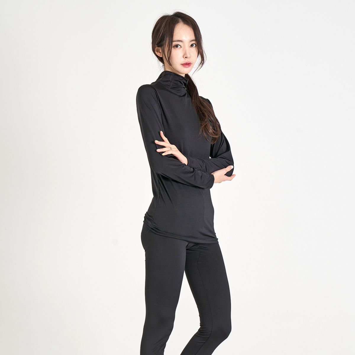 에이원(AONE) [SET] 여성 발열 기모 목폴라 상의 하의 내의 99007