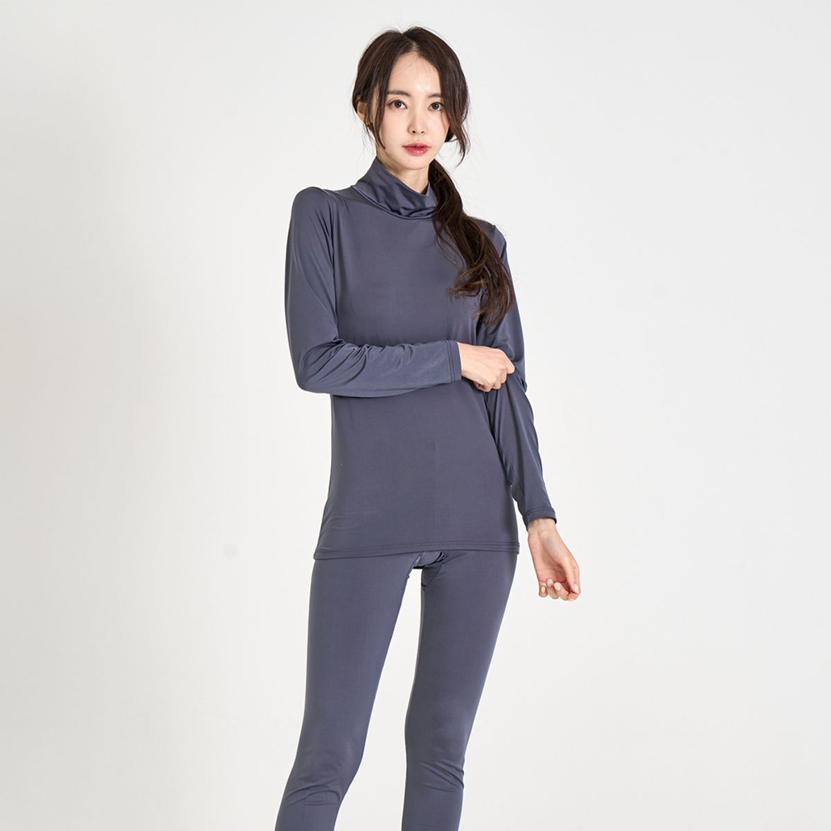에이원(AONE) [SET] 여성 발열 기모 목폴라 상의 하의 내의 99007