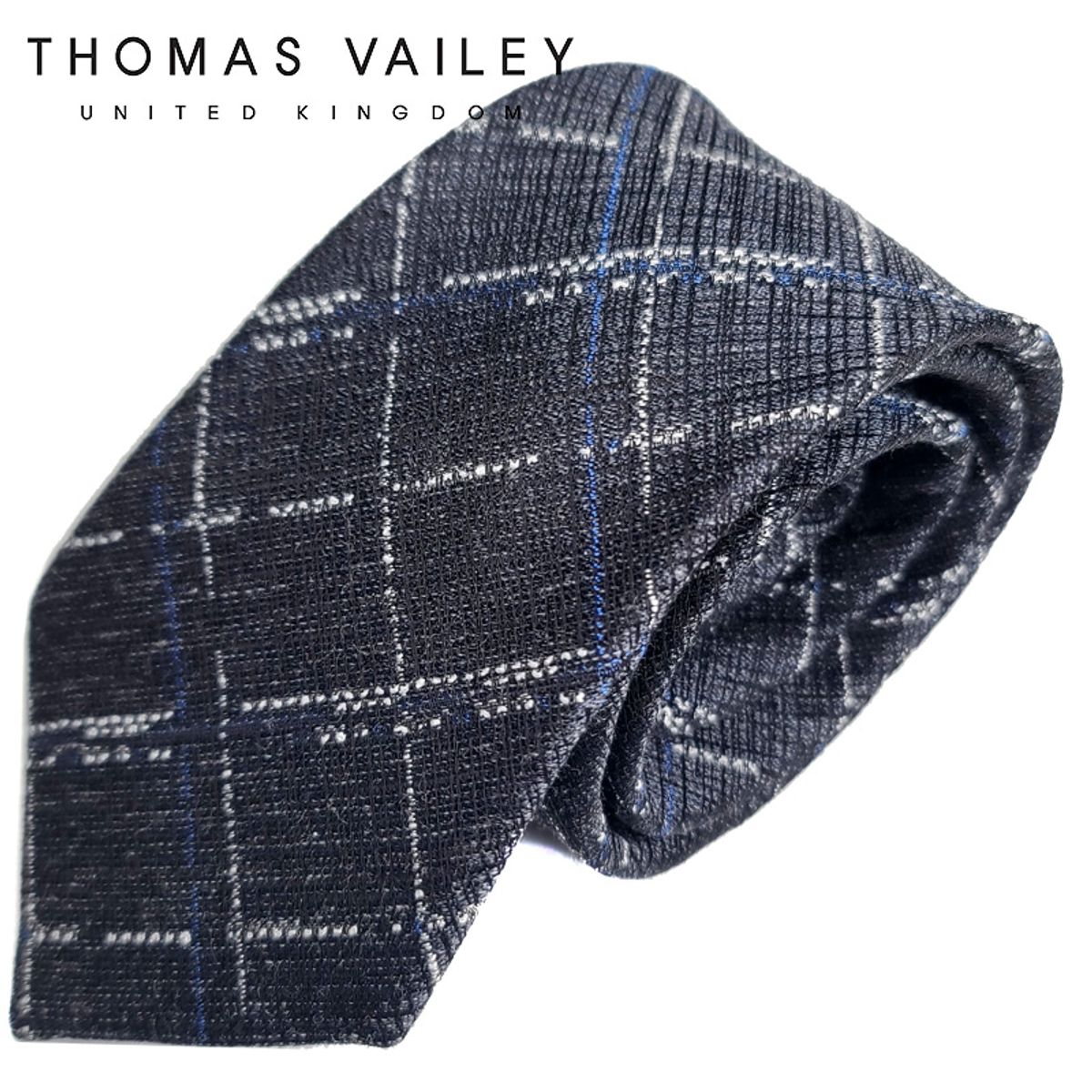 토마스 베일리(THOMAS VAILEY) 실크넥타이-피가로 그레이 7.5cm