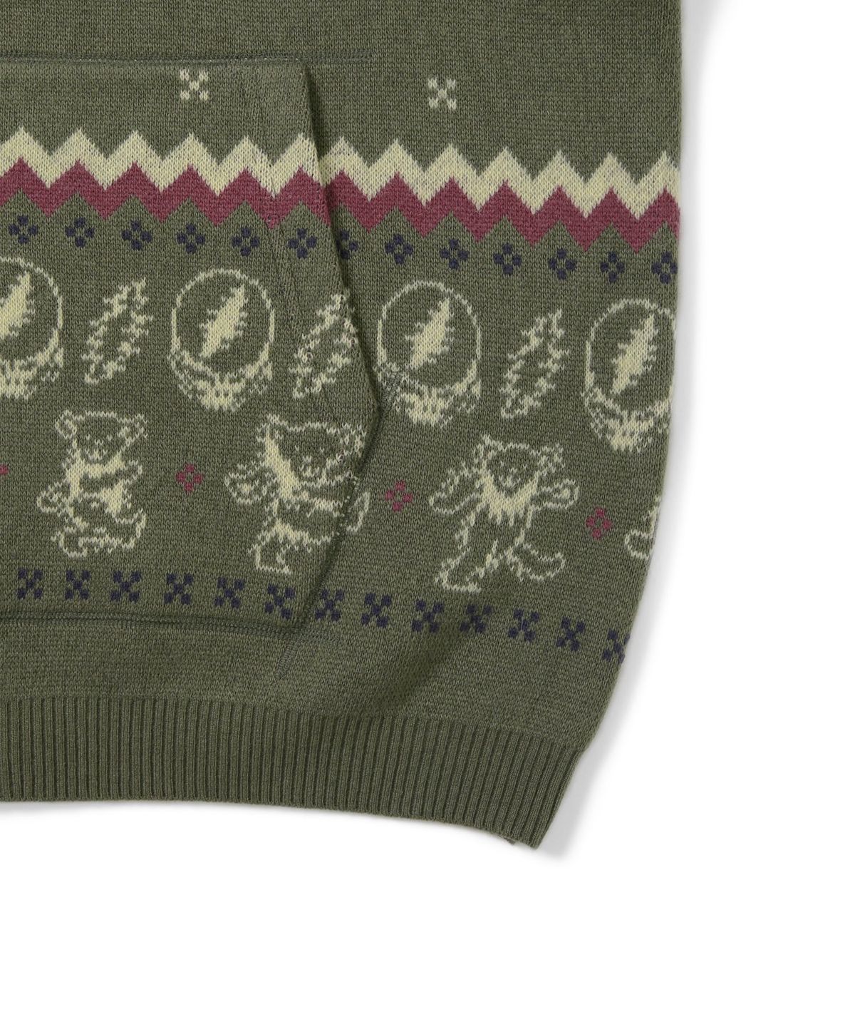 디스이즈네버댓(THISISNEVERTHAT) GD Iconography Knit Zip Hoodie Mud
