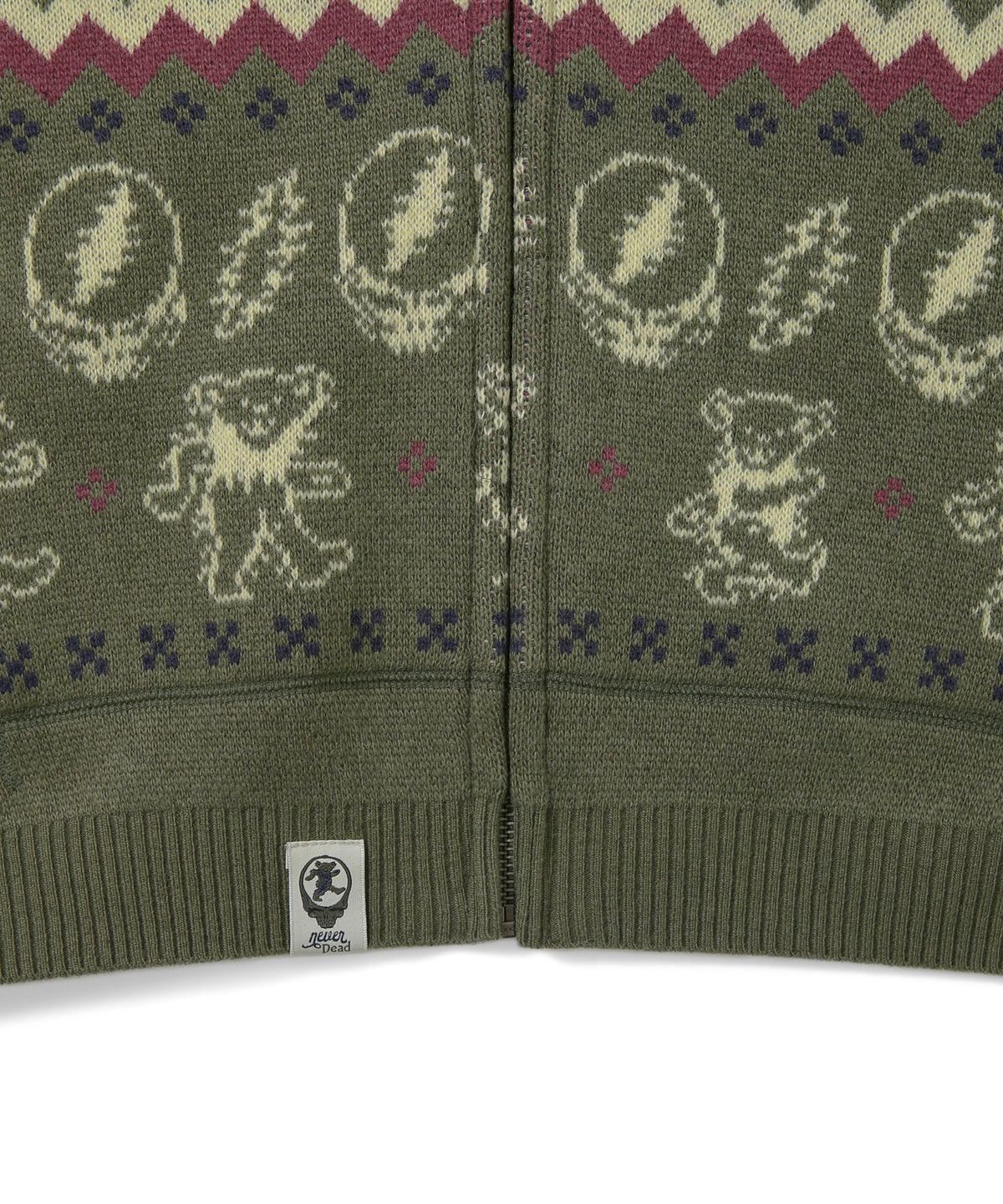 디스이즈네버댓(THISISNEVERTHAT) GD Iconography Knit Zip Hoodie Mud