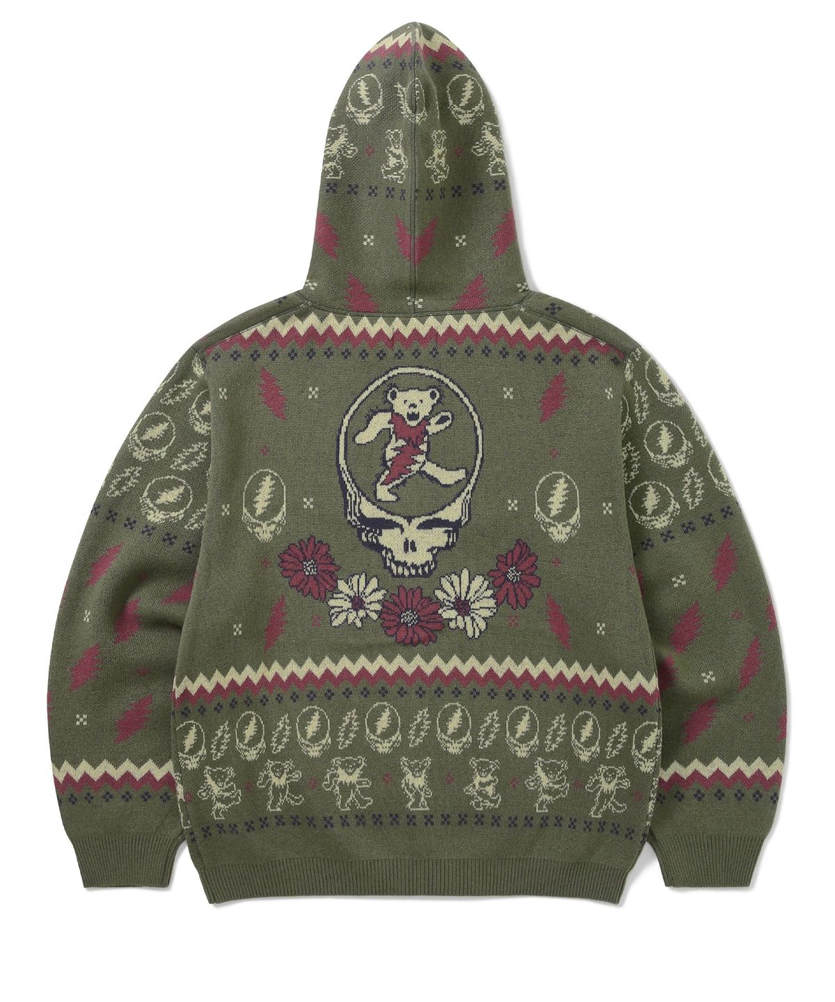 디스이즈네버댓(THISISNEVERTHAT) GD Iconography Knit Zip Hoodie Mud