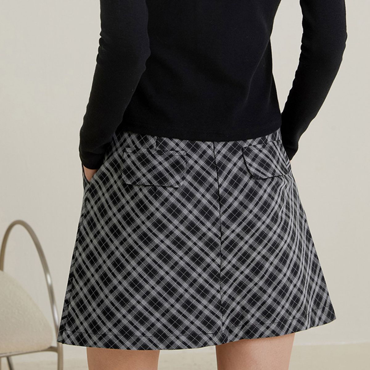랭썬(LANGSON) LS_Vintage A-line pleated skirt