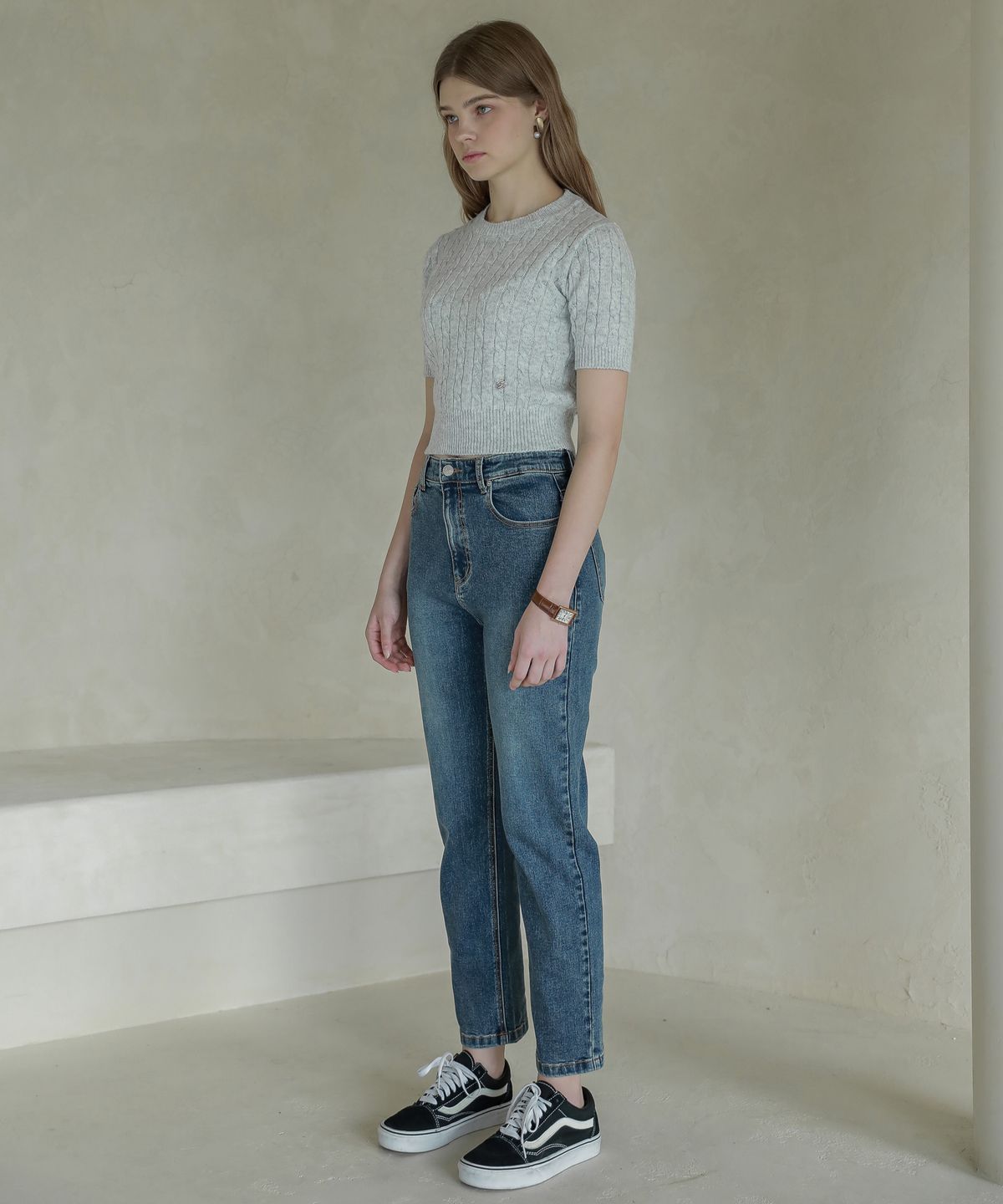 로시로우(LOSSYROW) Lossy  spandex boy-fit denim pants_washedblue