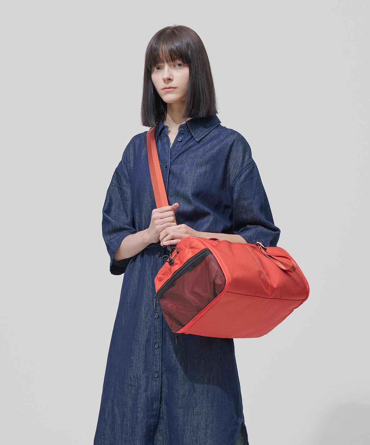 퀄팩(QUALPACK) 스트레치 트래블백 440 오렌지 (2 Size)