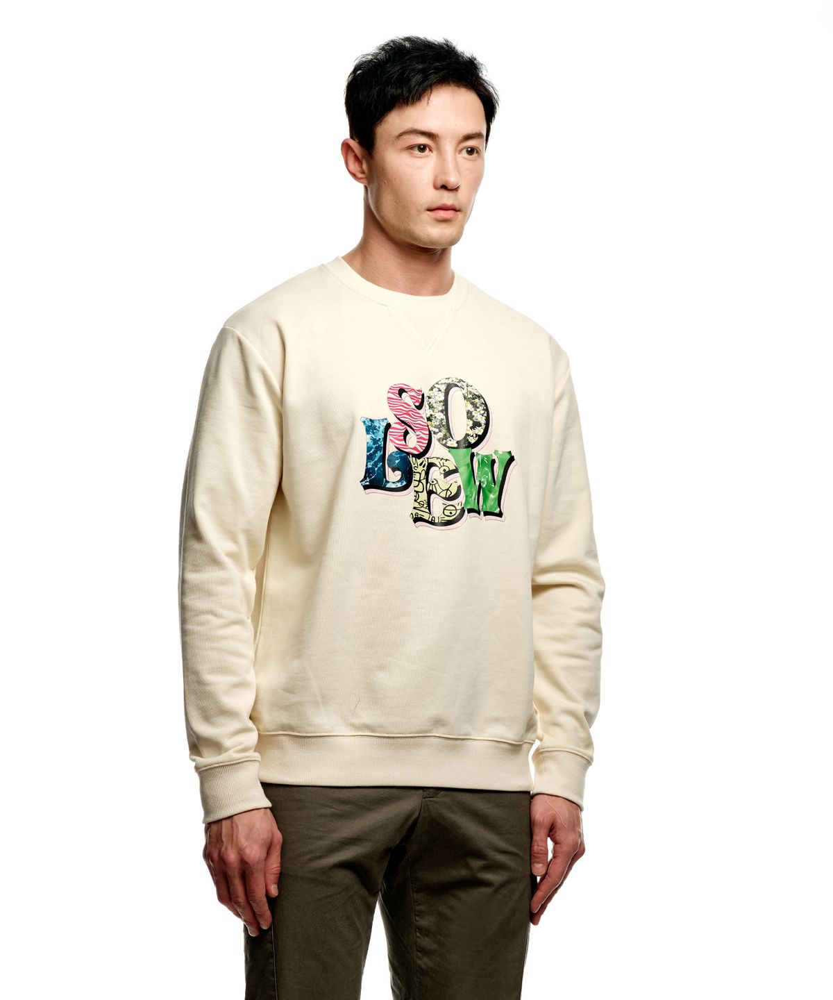 소루(SOLEW) 소루 로고 그래픽 스웨트 셔츠_아이보리