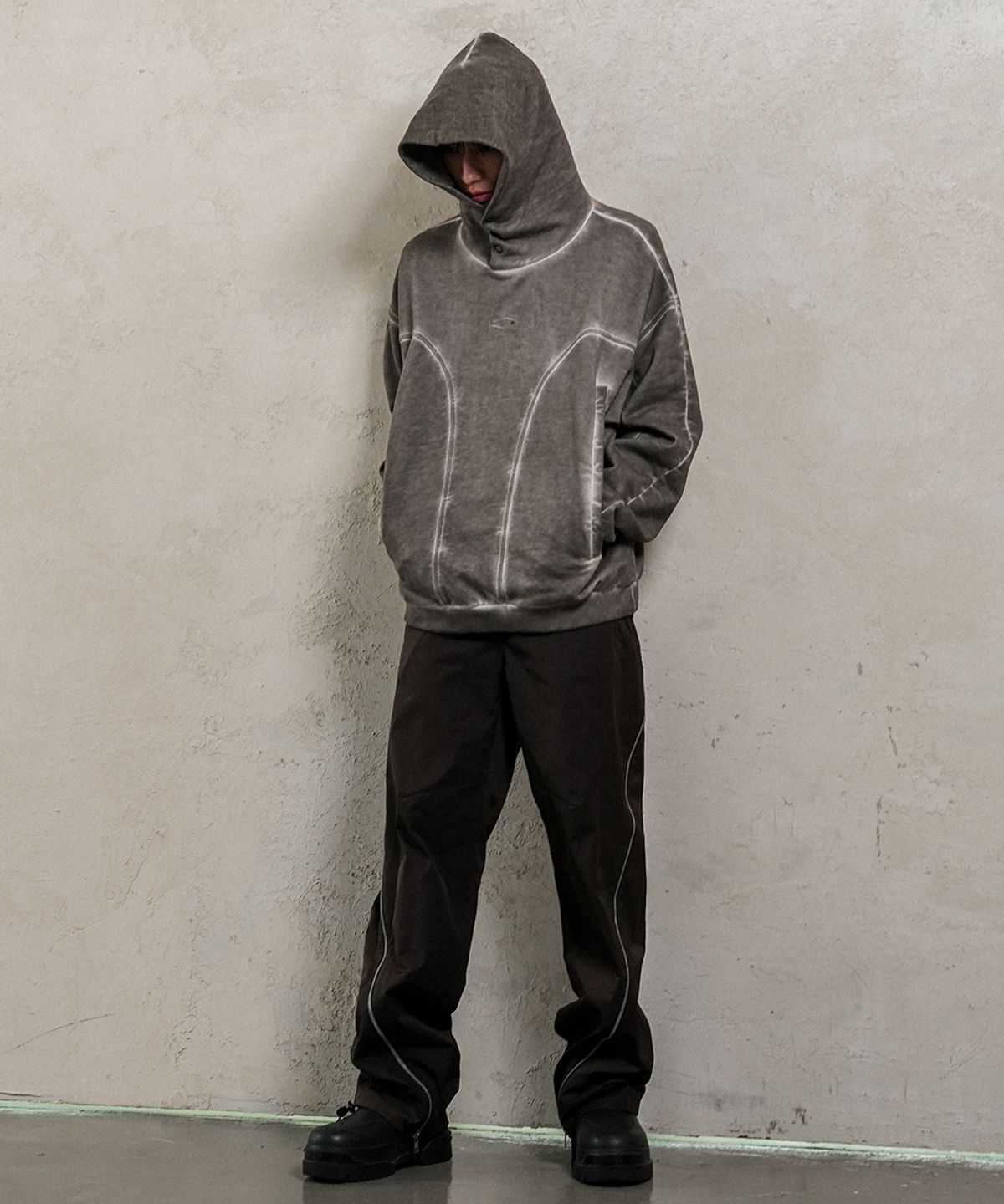 그레일즈(GRAILZ) LUNAR GEOMETRY HOODIE [BROWN]