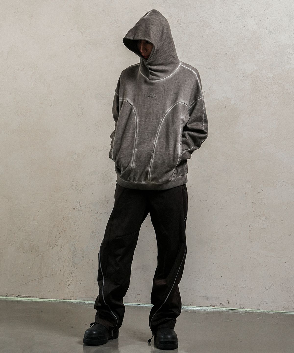 그레일즈(GRAILZ) LUNAR GEOMETRY HOODIE [CHARCOAL]