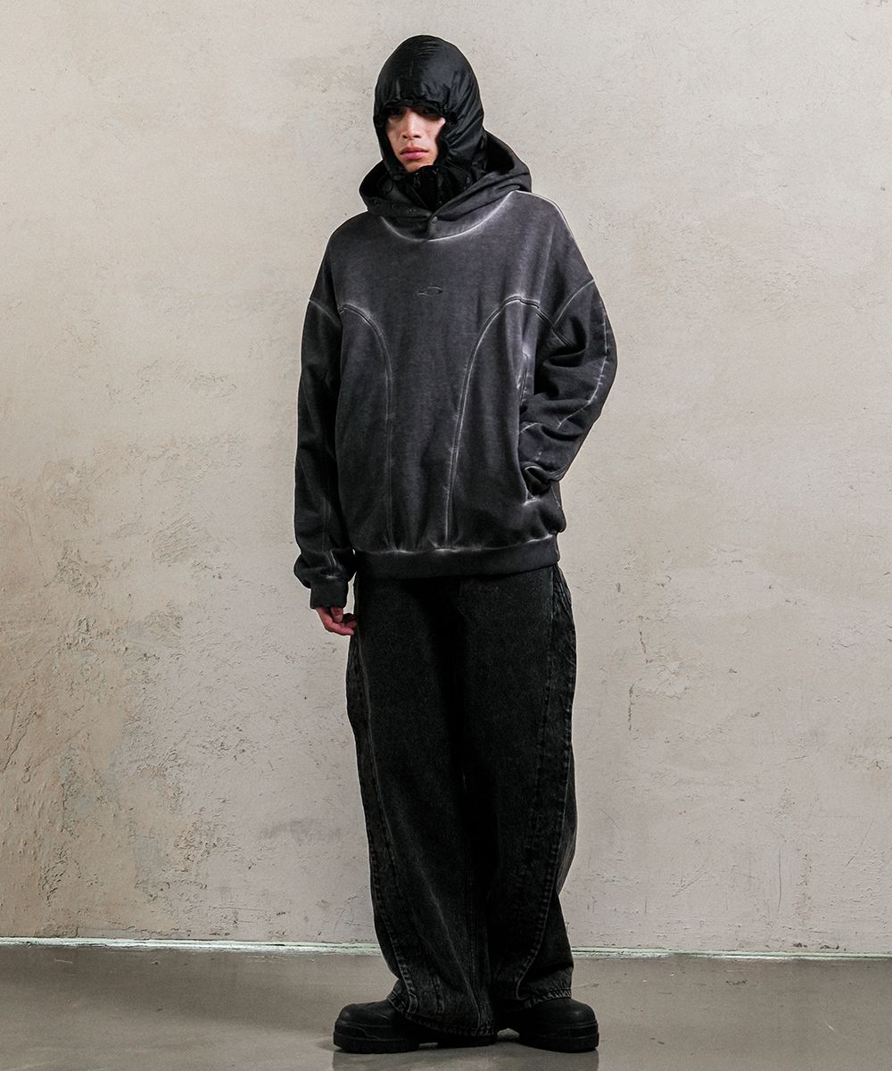 JIAN YE 24SS SOLID HOODIE 弐 charcoal m JIAN YE(ジェンイェ)のSOLID HOODIE 弍 HEATHERGRAY(パンツ)の