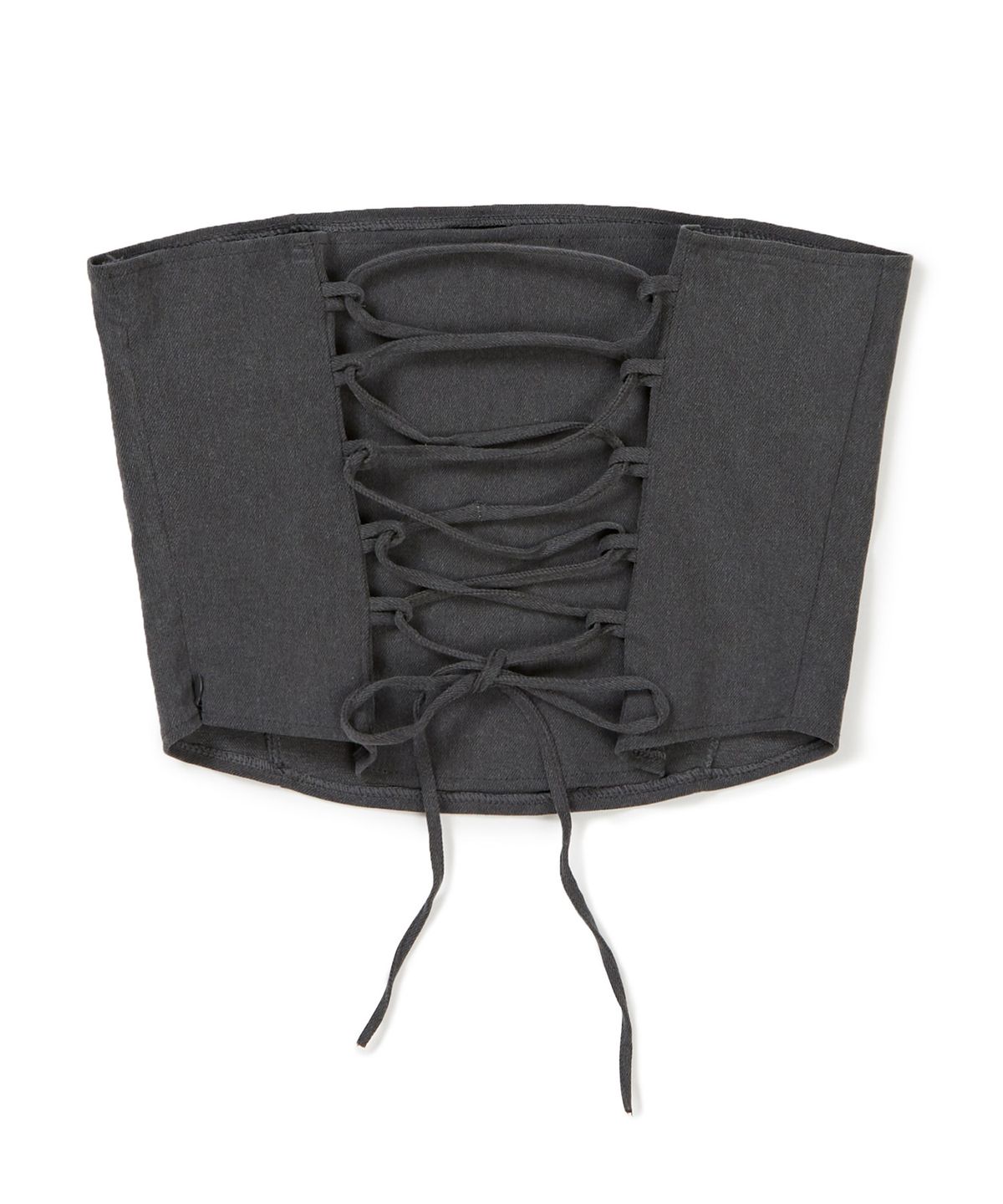 제로플래닛(ZEROPLANET) 엘라 데님 레이스업 뷔스티에 [CHARCOAL]