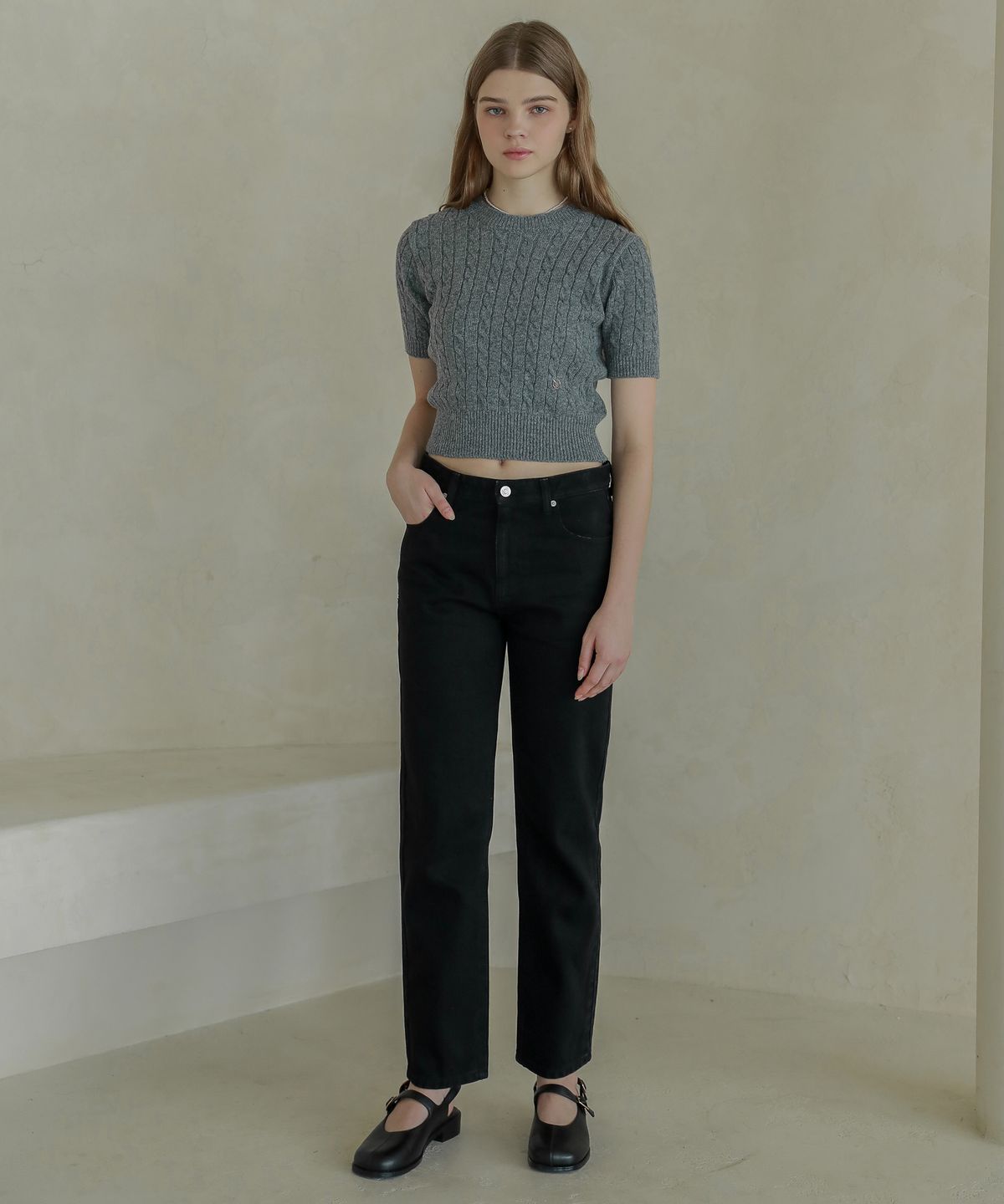 로시로우(LOSSYROW) Lossy boy-fit denim pants_black