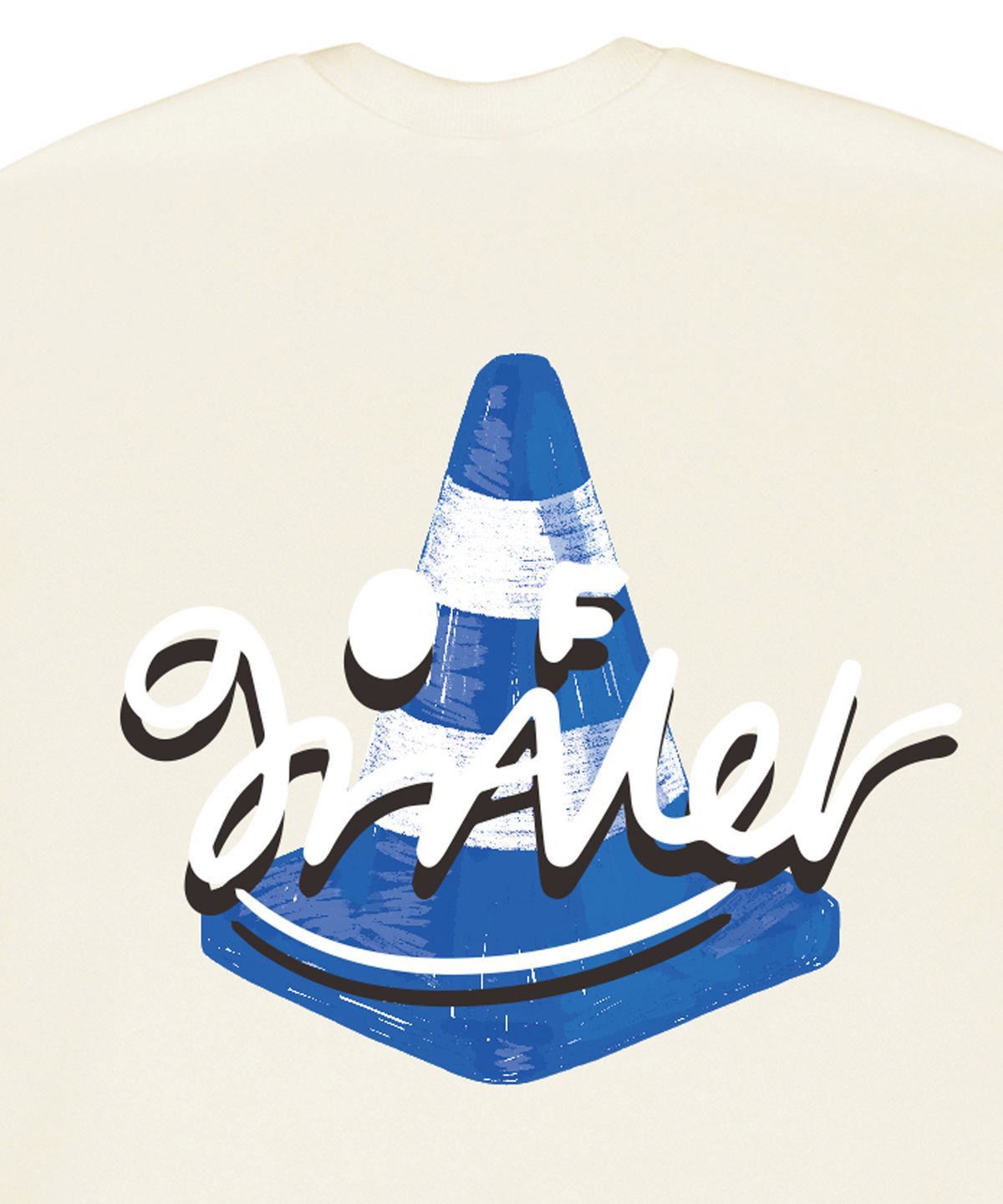 그레이버(GRAVER) [UNISEX]GRAVER SIGN 스마일 백로고 맨투맨_크림