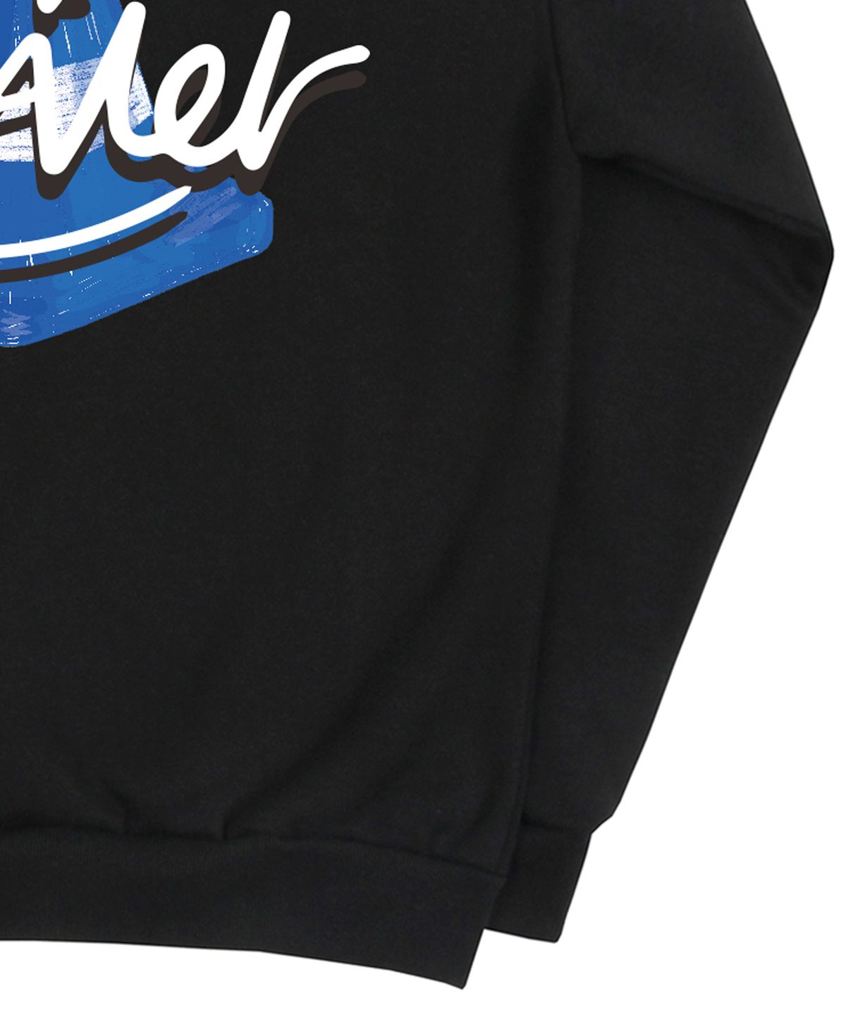 그레이버(GRAVER) [UNISEX]GRAVER SIGN 스마일 백로고 맨투맨_블랙/블루 로고