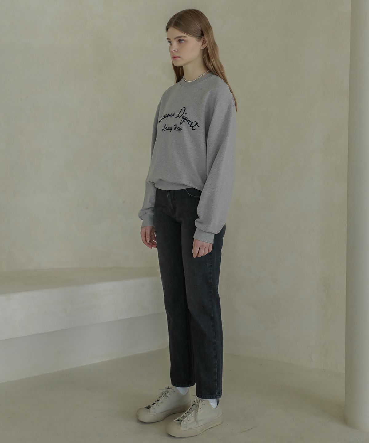 로시로우(LOSSYROW) Lossy  boy-fit denim pants_gray