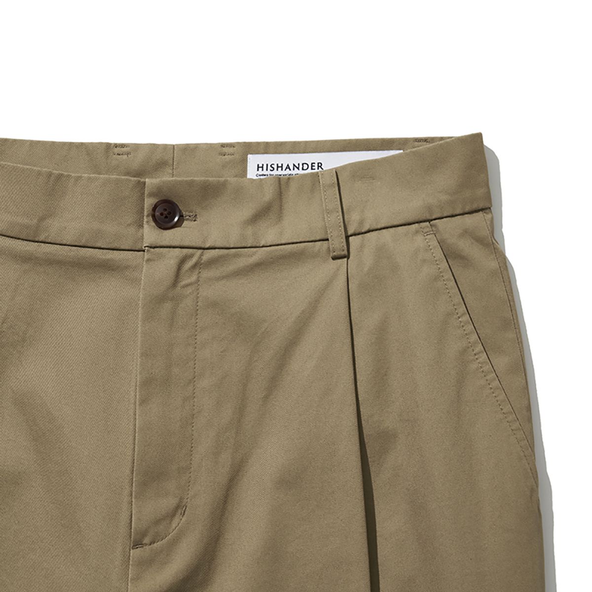 히즈핸더(HISHANDER) ONE PLEATS TAPERED PANTS