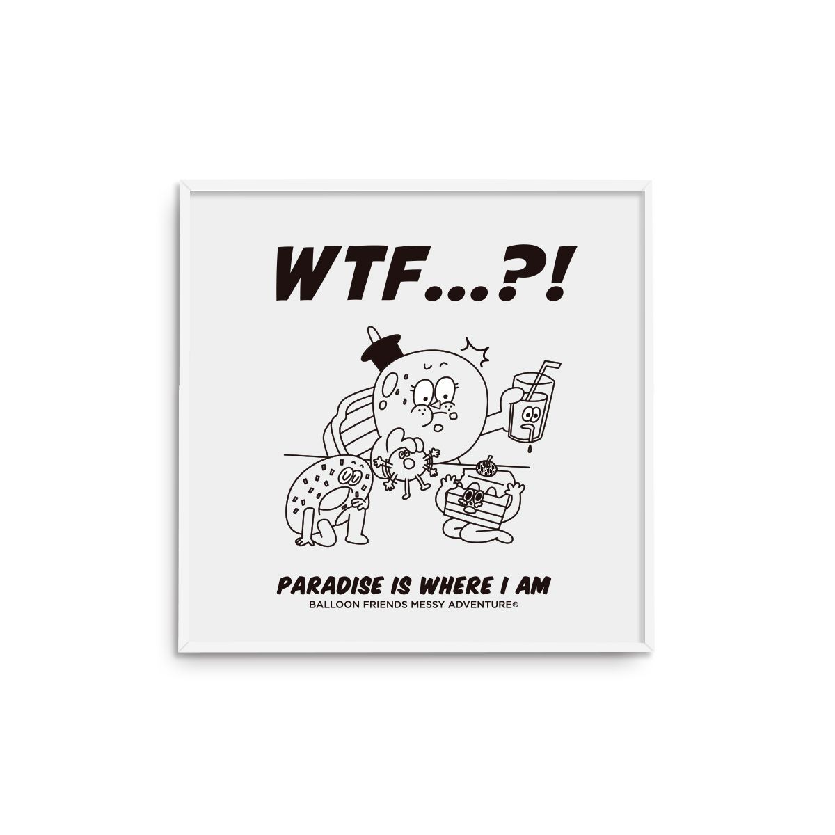벌룬프렌즈(BALLOON FRIENDS) WTF 정사각 포스터