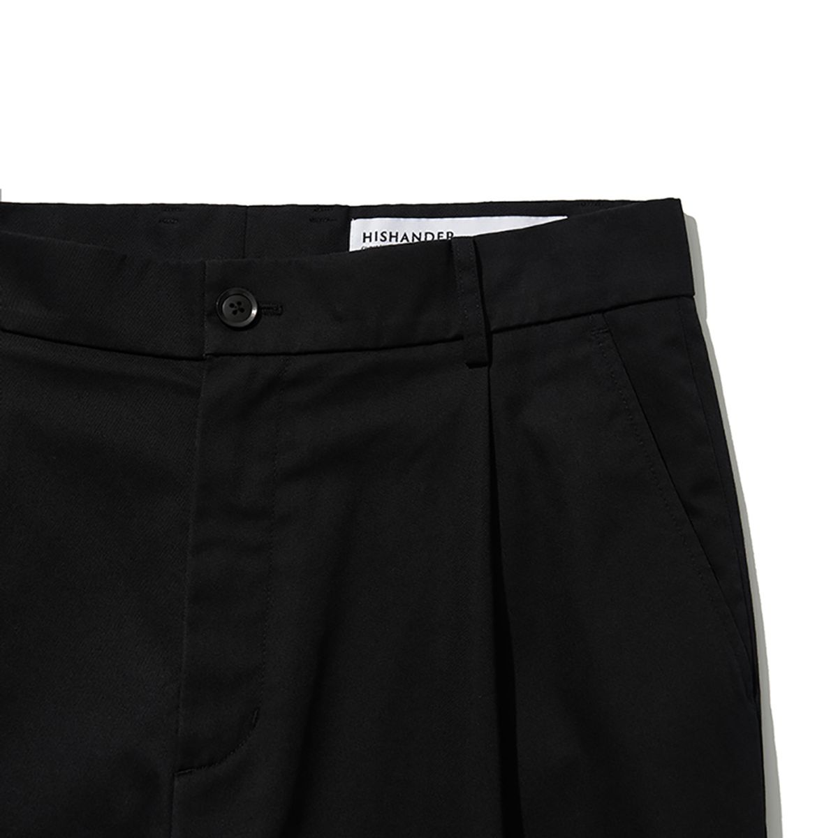히즈핸더(HISHANDER) ONE PLEATS TAPERED PANTS