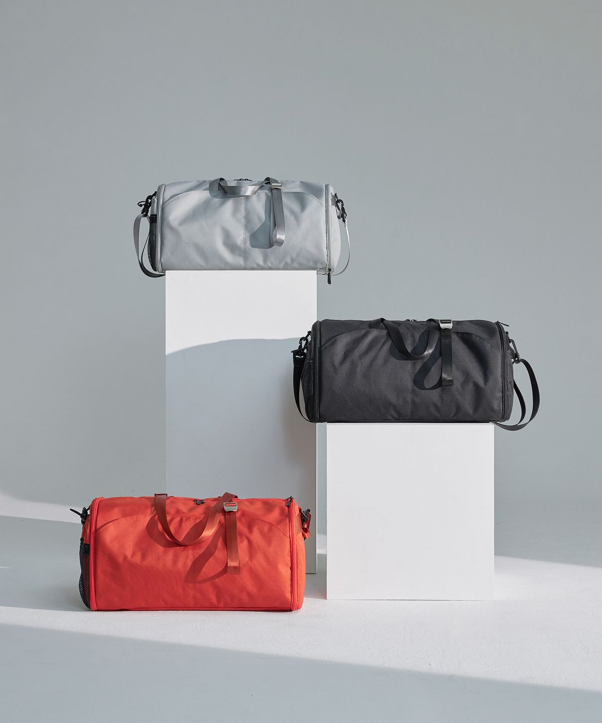 퀄팩(QUALPACK) 스트레치 트래블백 440 그레이 (2 Size)