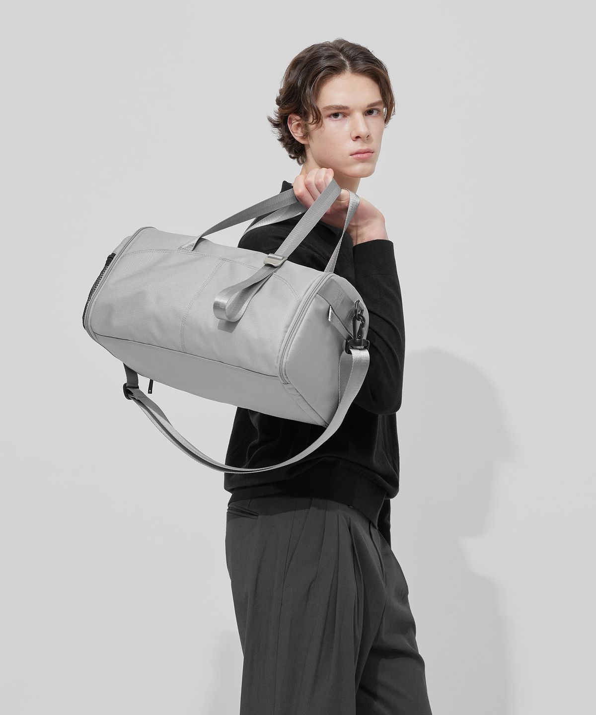 퀄팩(QUALPACK) 스트레치 트래블백 440 그레이 (2 Size)