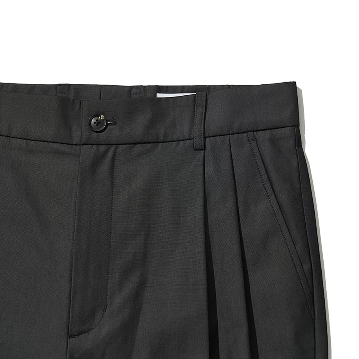 히즈핸더(HISHANDER) TWO PLEATS TAPERED PANTS