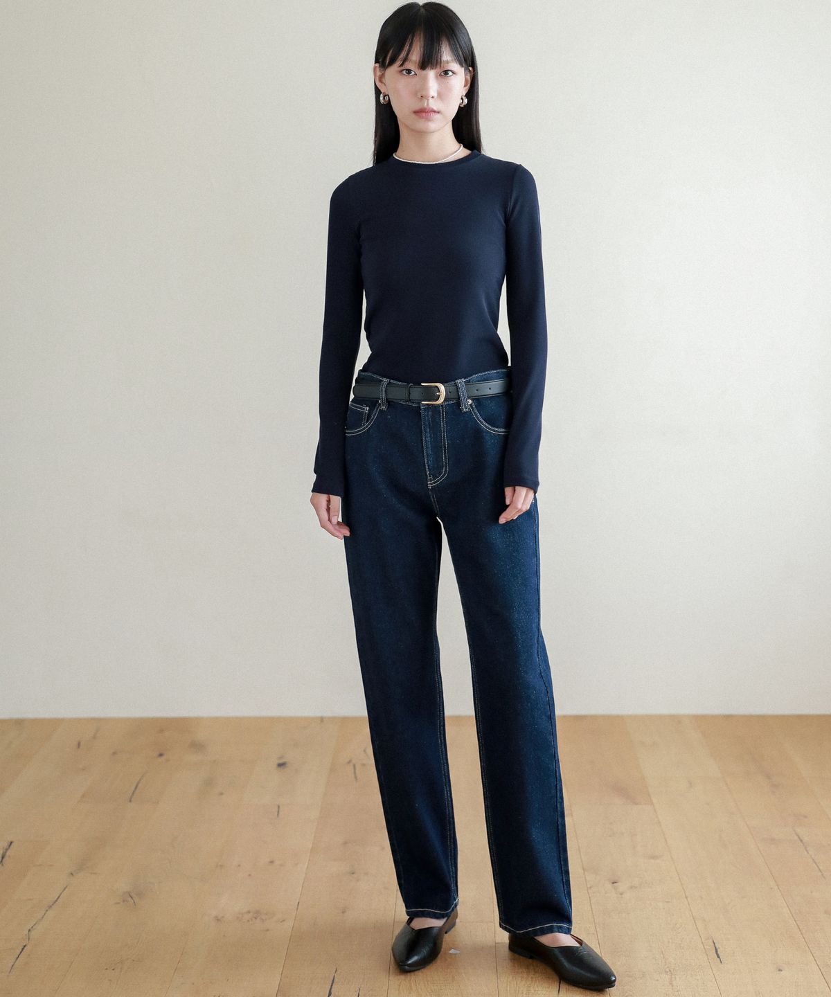 로시로우(LOSSYROW) Lossy  boy-fit denim pants_normalblue