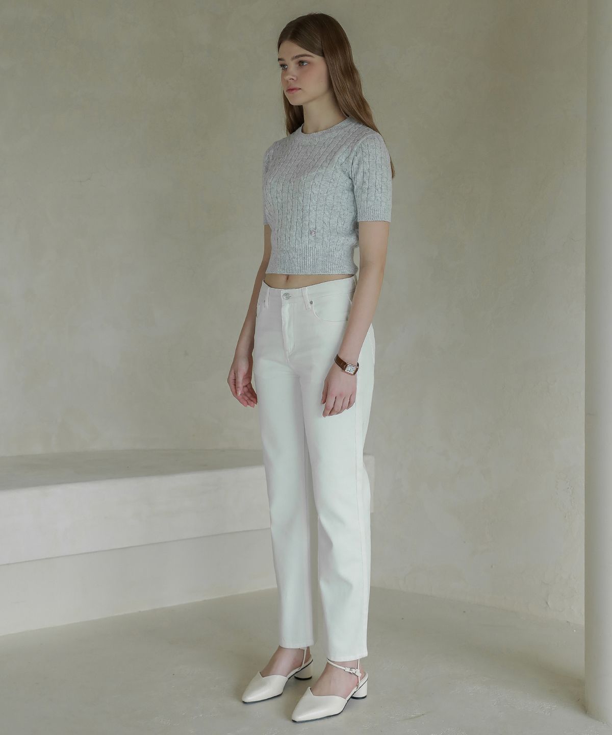 로시로우(LOSSYROW) Lossy boy-fit denim pants_white