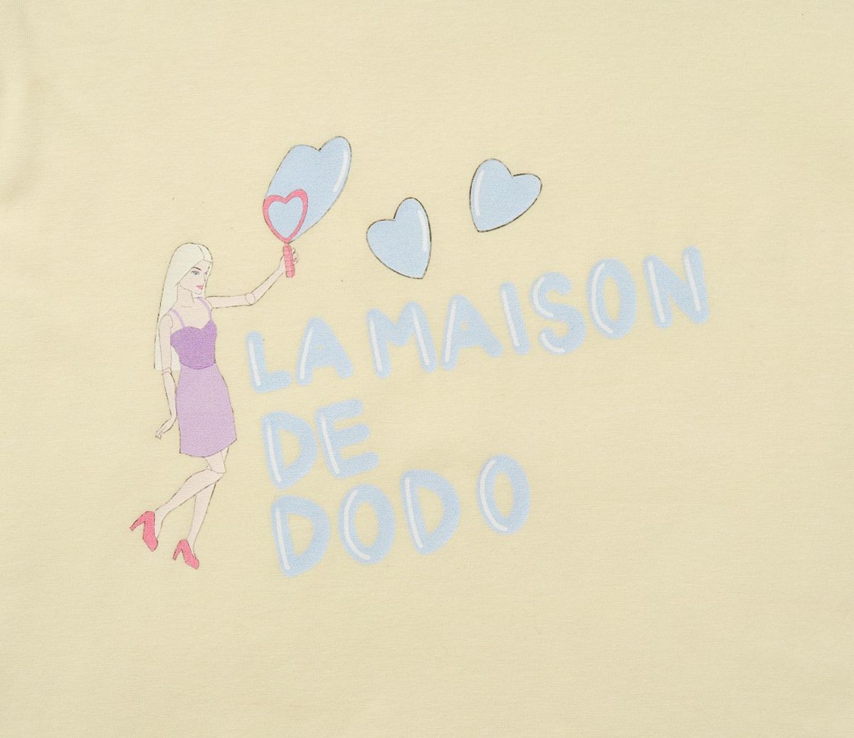 라메종드도도(LA MAISON DE DODO) Simply Dodo T-Shirt with Doll making Soap Bubbles (Lemon) 긴팔티셔츠