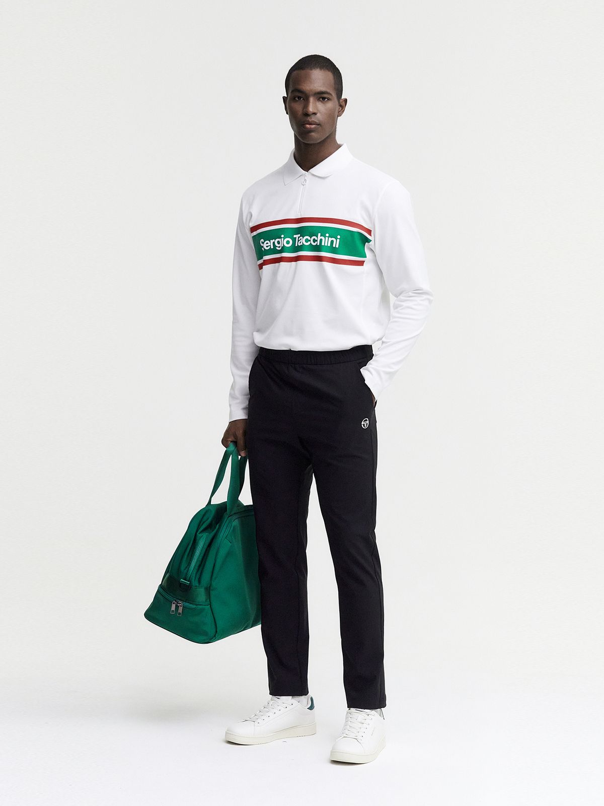 세르지오 타키니(SERGIO TACCHINI) M 에센셜 우븐 슬림핏 팬츠 (Black)