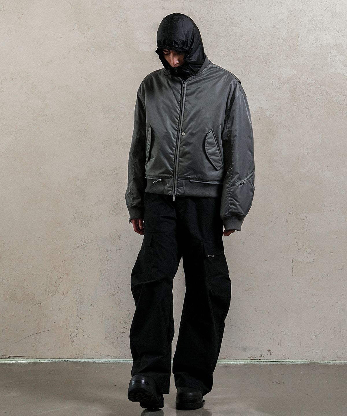 그레일즈(GRAILZ) MULTI ZIPPER MA-1 JACKET [KHAKI]