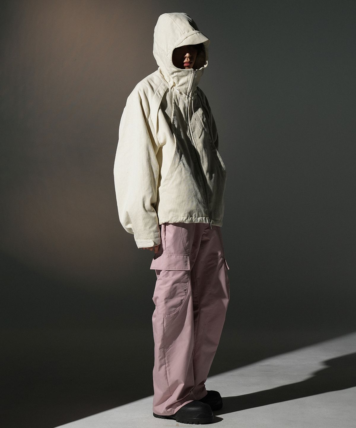 그레일즈(GRAILZ) CORDUROY SHELL JACKET [IVORY]