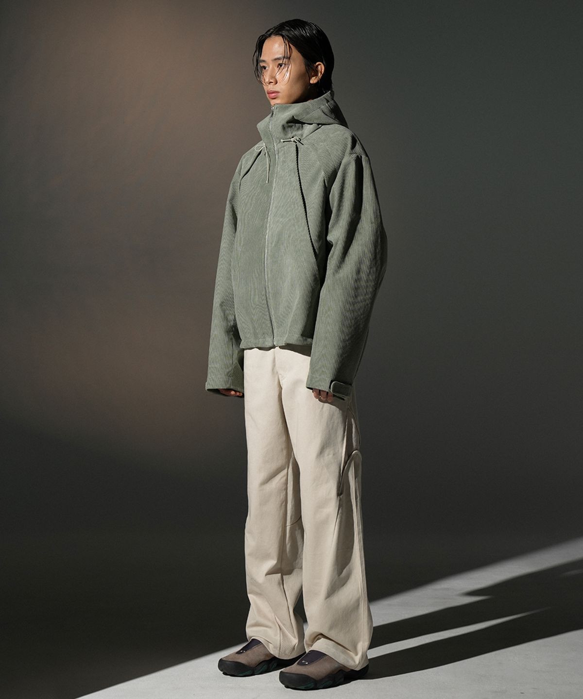그레일즈(GRAILZ) CORDUROY SHELL JACKET [IVORY]
