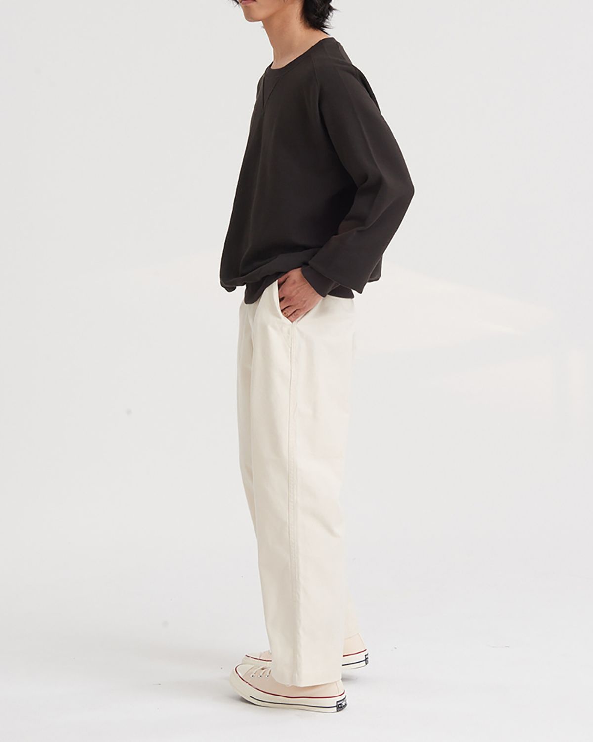 히즈핸더(HISHANDER) WIDE STRAIGHT PANTS