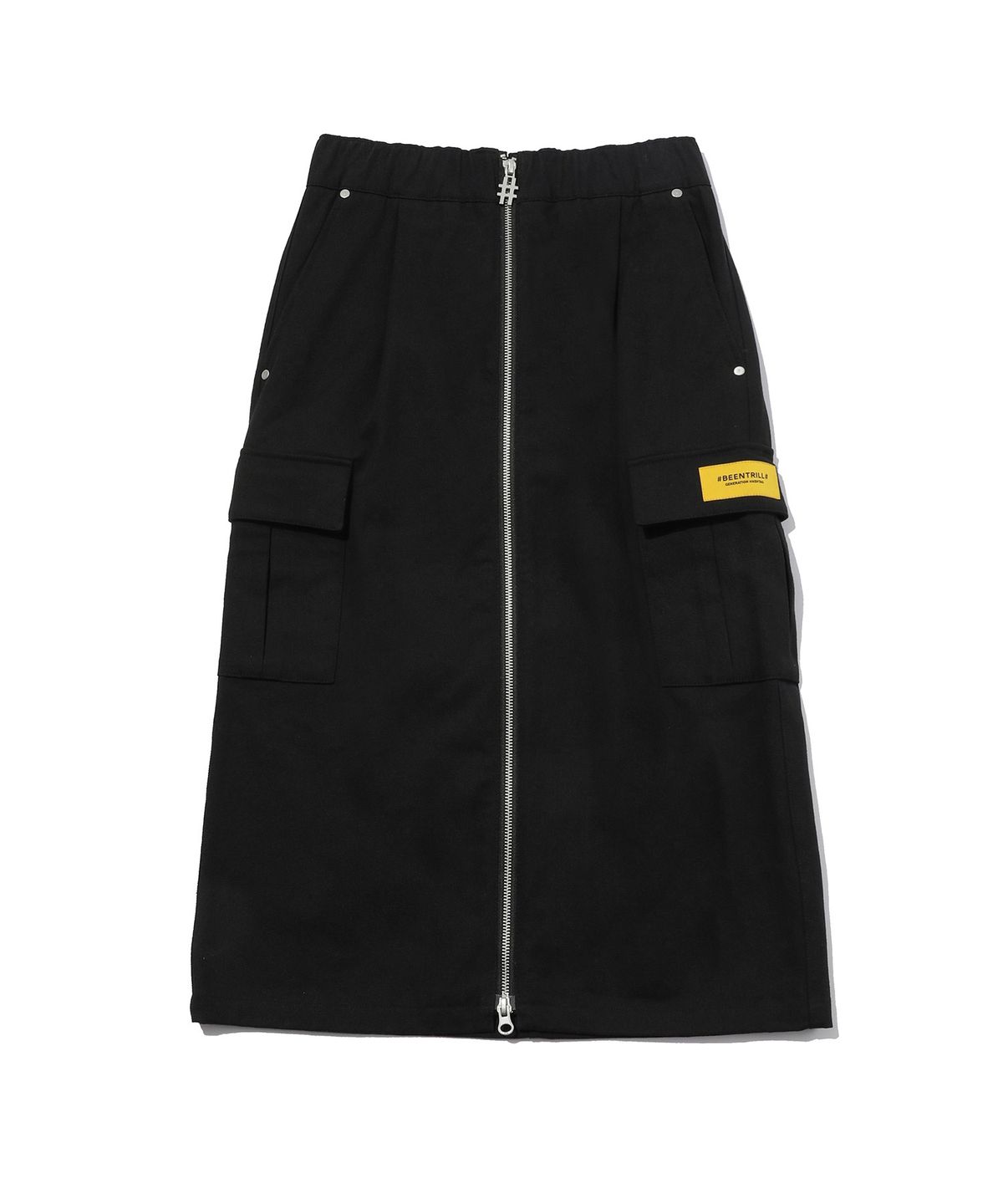 빈트릴 뉴욕(BEENTRILL NEWYORK) 앞지퍼 미디움 스커트(블랙)