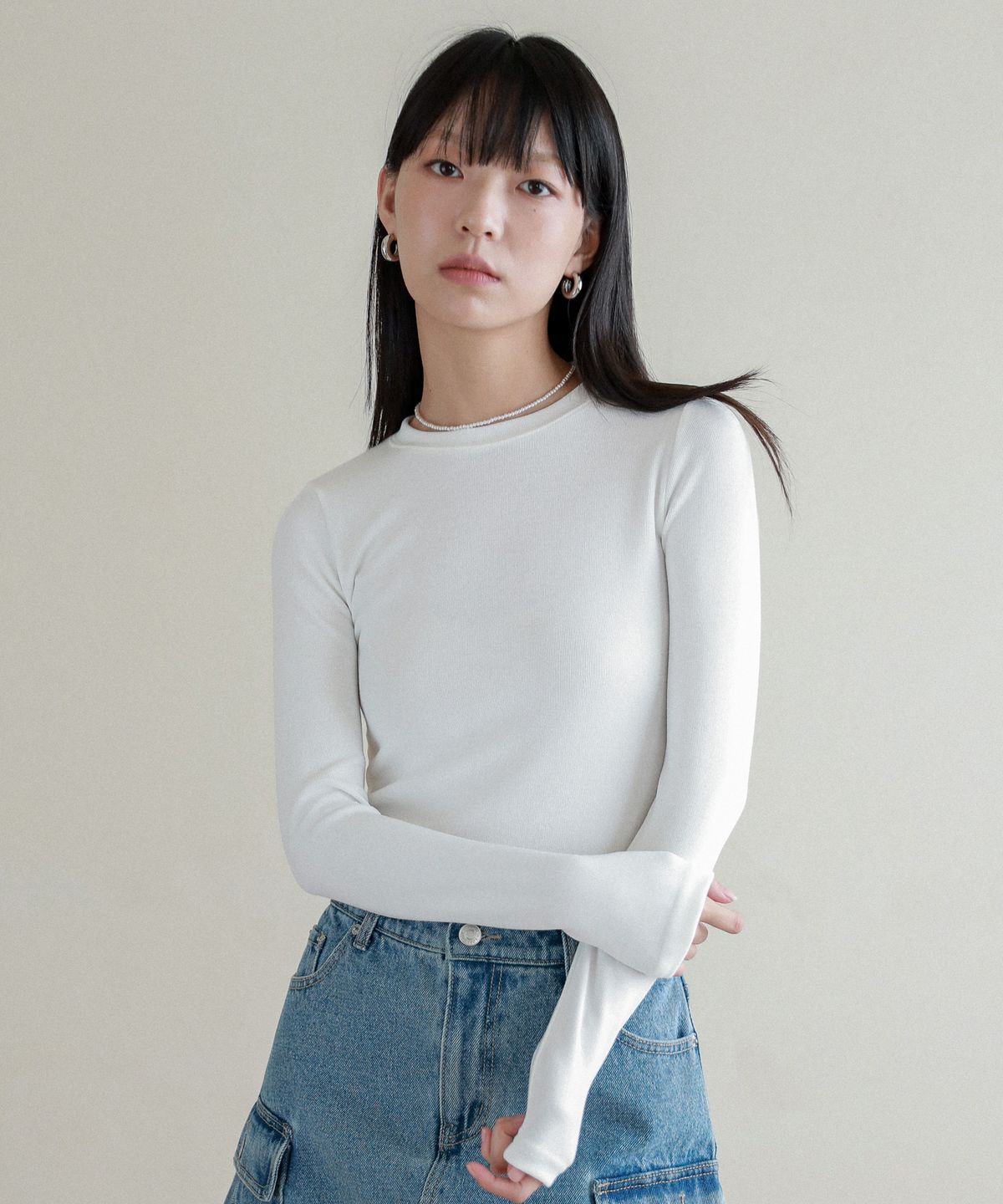로시로우(LOSSYROW) [SET] Lossy  Layered long-sleeved T-shirt