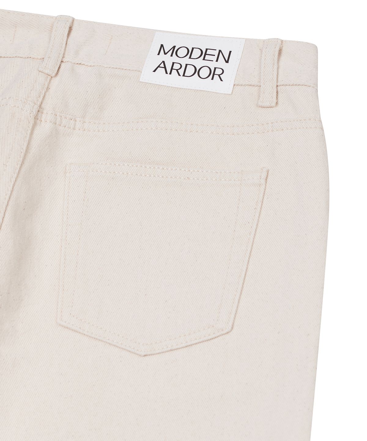 모덴아르더(MODEN ARDOR) 와이드 스트레이트 핏 데님 팬츠 (크림)