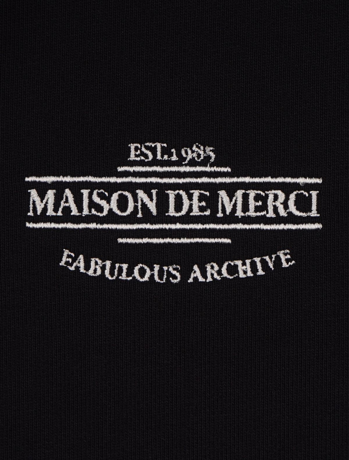 라 메종 스튜디오(LA MAISON STUDIO) 우먼즈 크롭 브이넥 스포츠 무드 헤비테리 맨투맨 블랙(FCD3TS709W)